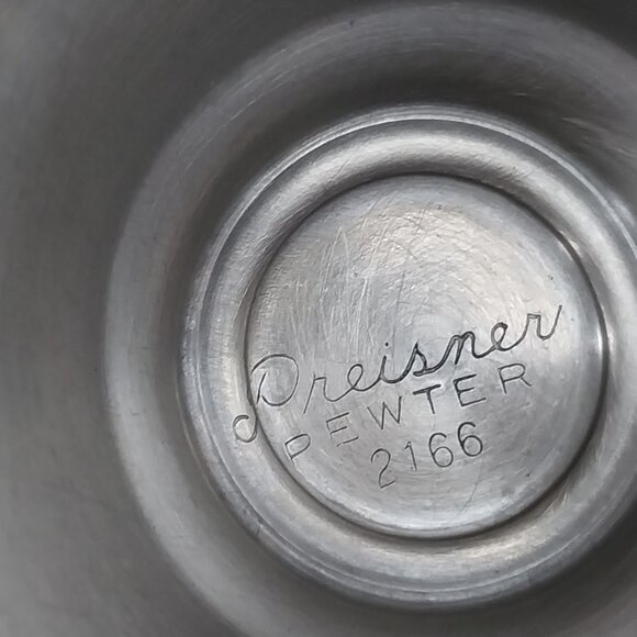 Pair Of Preisner Pewter Candlesticks Taper Candle Holders Vintage 6" - Picture 6 of 11